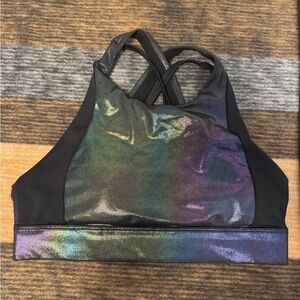 Wodbottom sz L EUC Mermaid metallic sports bra